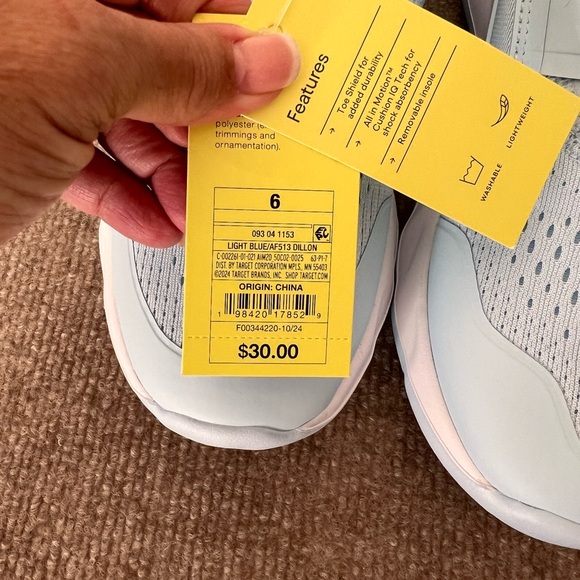 All in Motion Sky Blue Kids Sneakers - Picture 3 of 3